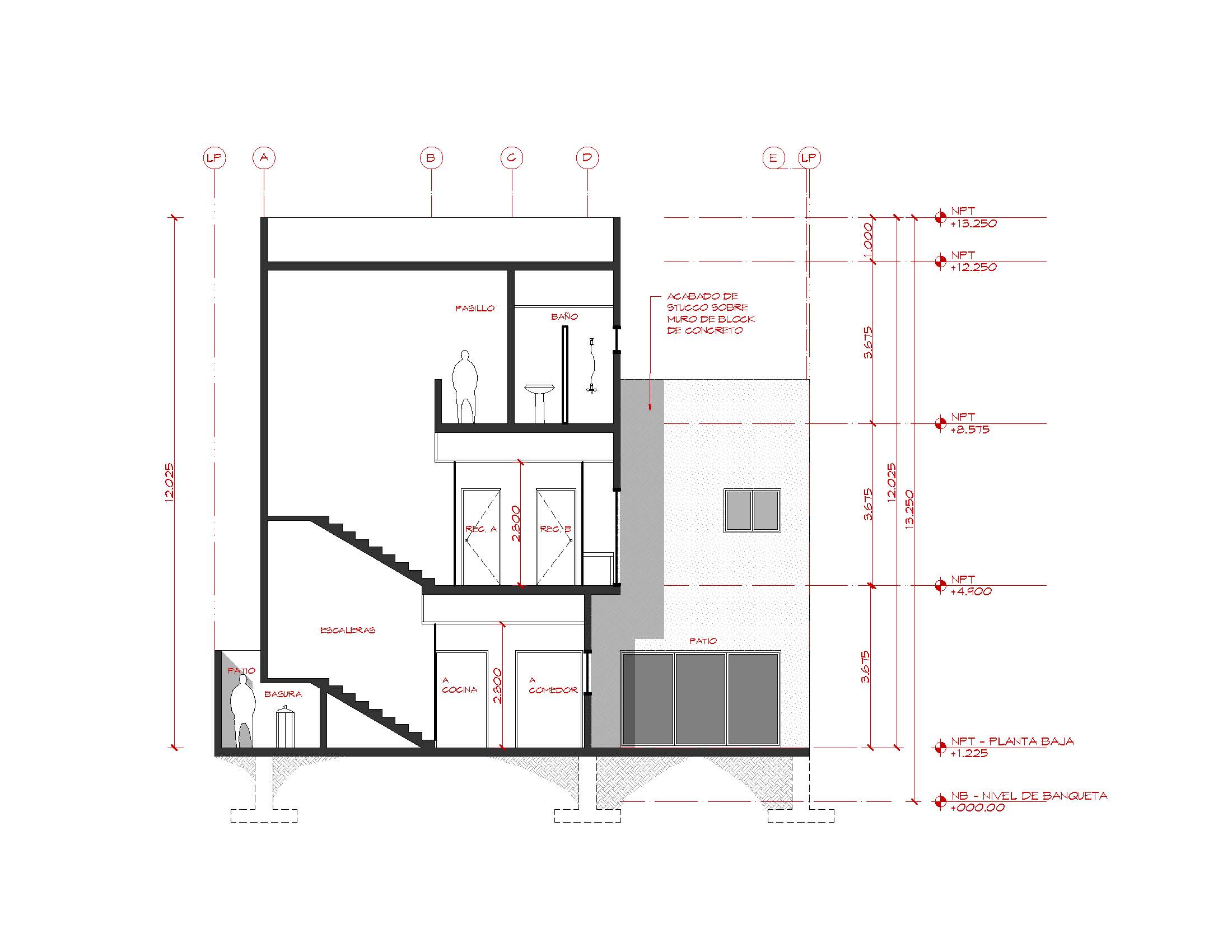Vista previa de Plantilla de AutoCAD para cortes